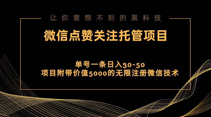 视频号托管点赞关注,单微信30-50元,附带价值5000无限注册微信技术-展望网