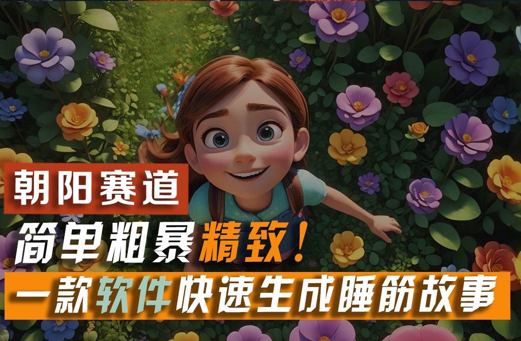 利用一款软件5分钟一条爆款睡前故事，简单粗暴精致！小白月入2w+-展望网