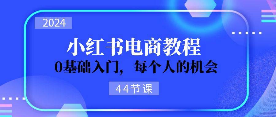 2024从0-1学习小红书电商，0基础入门，每个人的机会（44节）-展望网