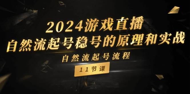 2024游戏直播-自然流起号稳号的原理和实战，自然流起号流程（11节）-展望网