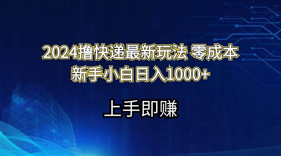 2024撸快递最新玩法零成本新手小白日入1000+-展望网